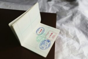 stamps in a portuguese passport after golden visa investor got citizenship